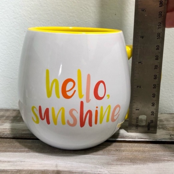 NEW Hello Sunshine Yellow Colorful Coffee Mug Cup - Picture 4 of 6